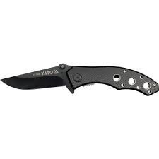 FOLDING KNIFE W. BLACK BLADE - YT - 76051