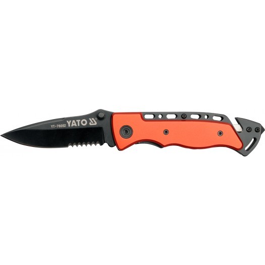 FOLDING KNIFE W. BLACK BLADE - YT-76052