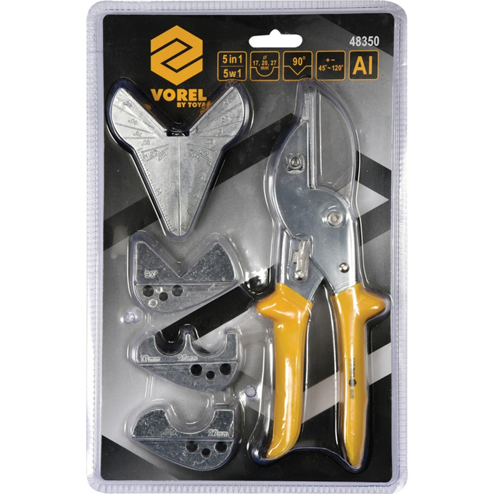 VOREL 48350 TIRE & PVC SCISSORS 5 IN 1 220MM