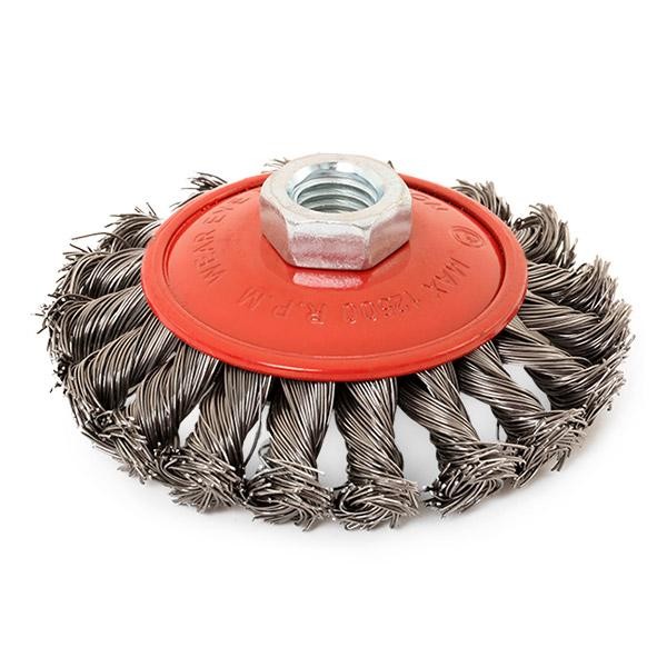 VOREL 06977 CIRCULAR BRUSH 100MM, TWISTED WIRE