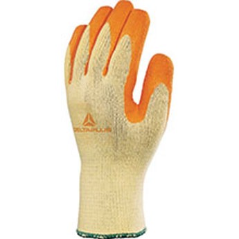 VE730OR KNITTED COTTON/POLYESTER GLOVE WITH LATEX COATING 