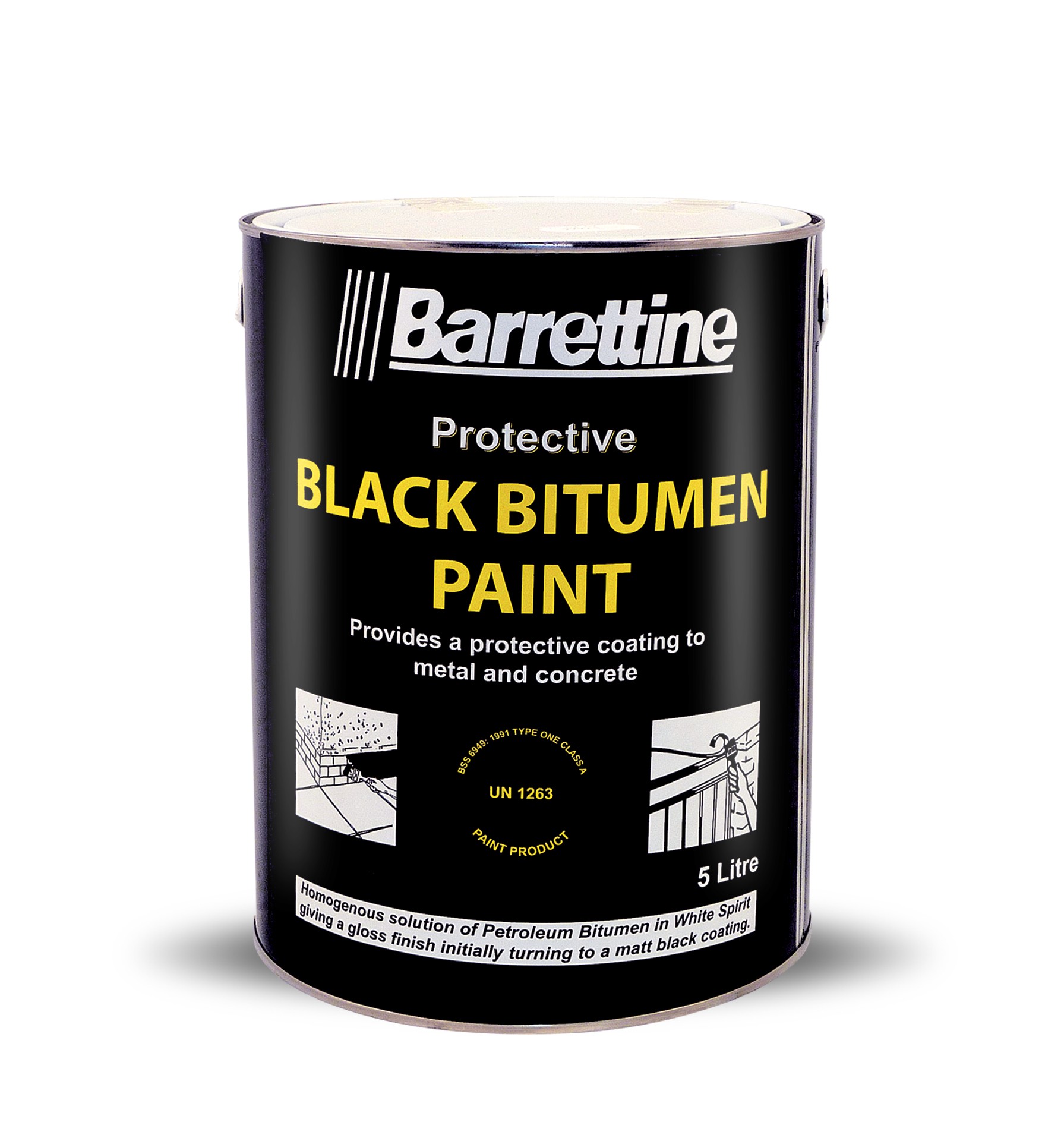 BLACK BITUMENT PAINT (BARRETTINE)